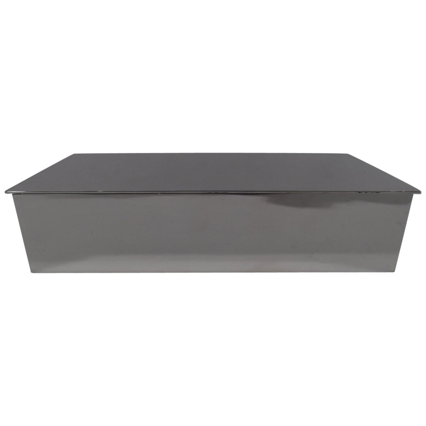 Smart and Modern Sterling Silver Desk Box by Tiffany