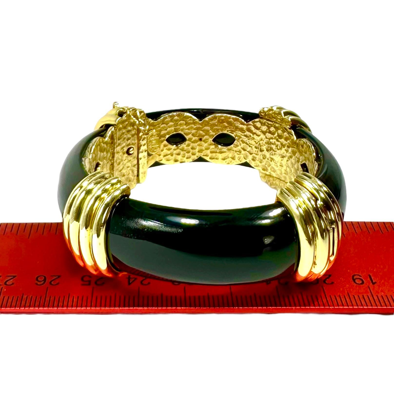 Bracelet en or jaune 14K et onyx noir par La Triomphe en vente 4