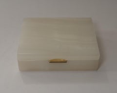 Smart Antique Art Deco White Onyx Box by George Betjemann, c.1920
