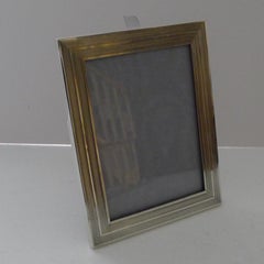 Smart Antique Engine-Turned Sterling Silver Picture Frame