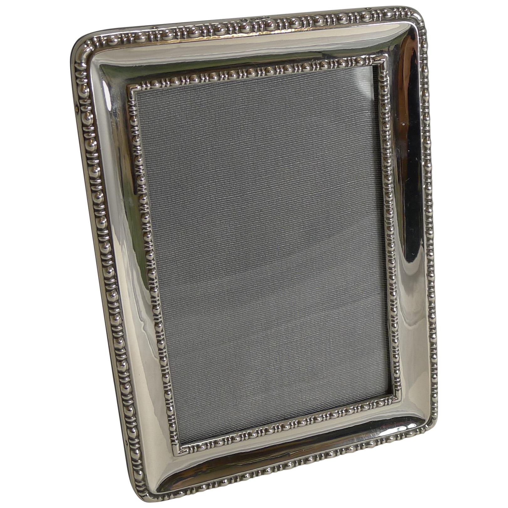 Smart Antique English Sterling Silver Photograph Frame, 1918