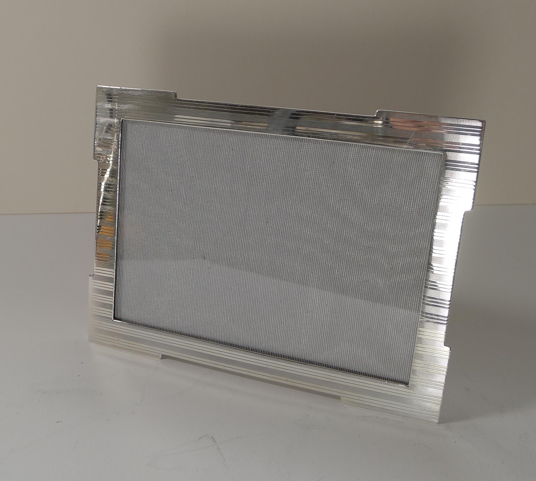 Smart Antique English Sterling Silver Photograph / Picture Frame - 1919