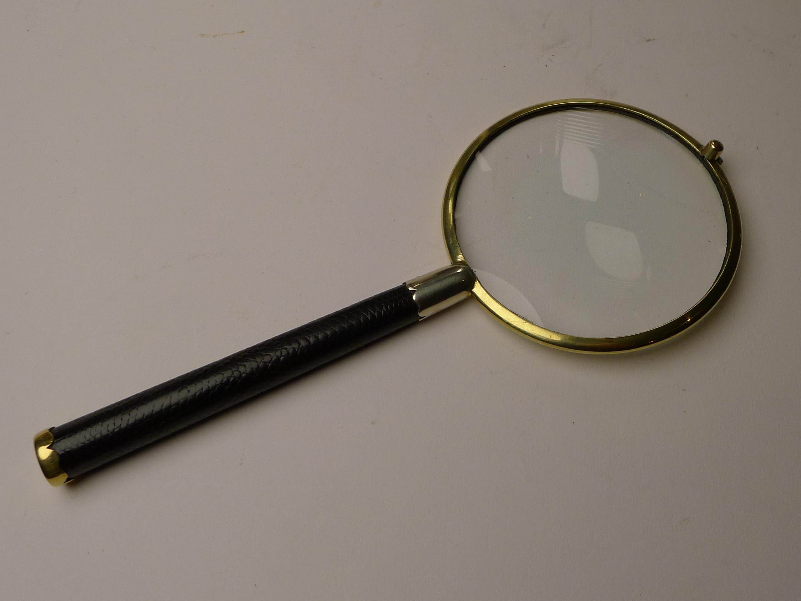 British Smart Antique Magnifying Glass by P H Vogel & Co. c.1920