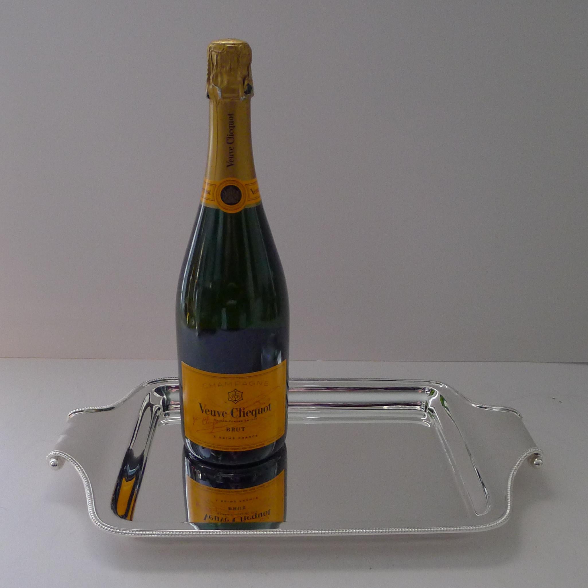Smart Antikes versilbertes Cocktail-/Getränketablett ca. 1910 Smart im Angebot 4