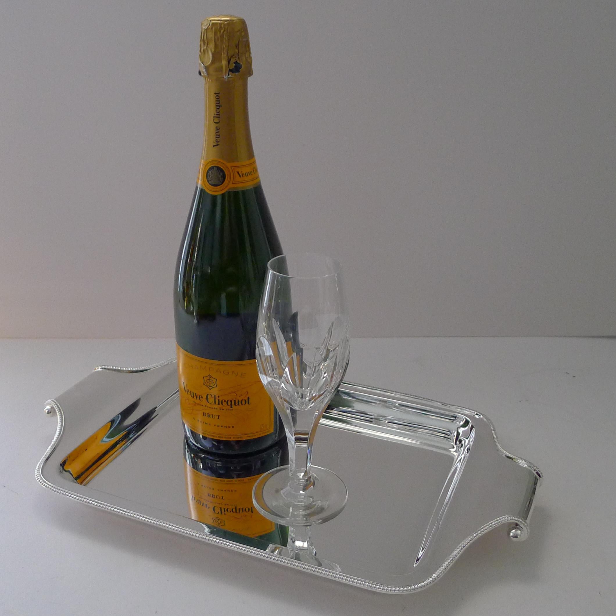 Smart Antikes versilbertes Cocktail-/Getränketablett ca. 1910 Smart im Angebot 5
