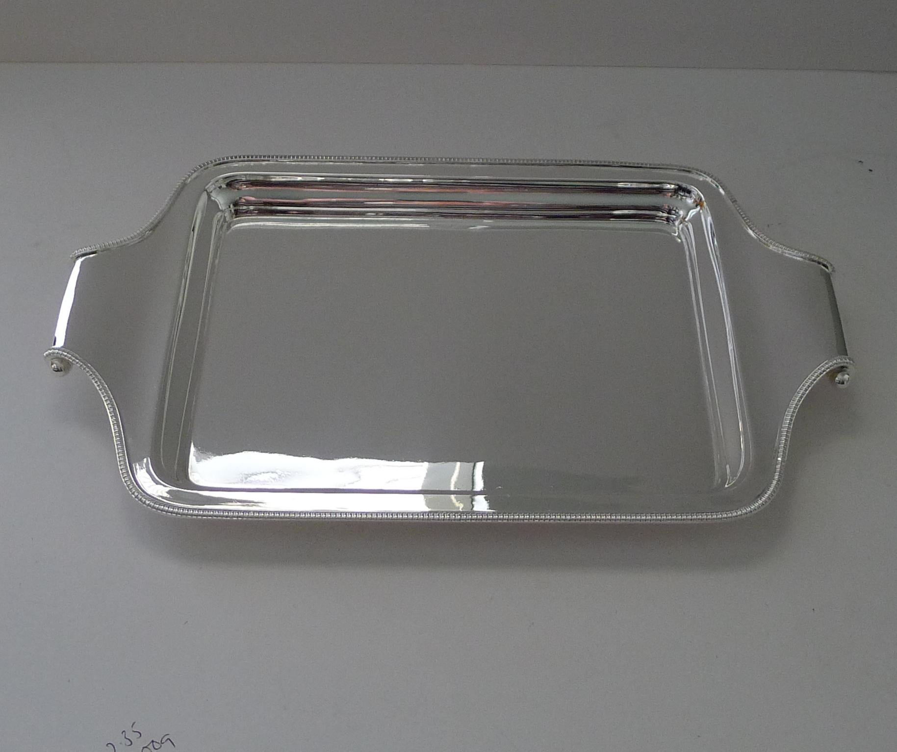 Smart Antikes versilbertes Cocktail-/Getränketablett ca. 1910 Smart (Versilberung) im Angebot