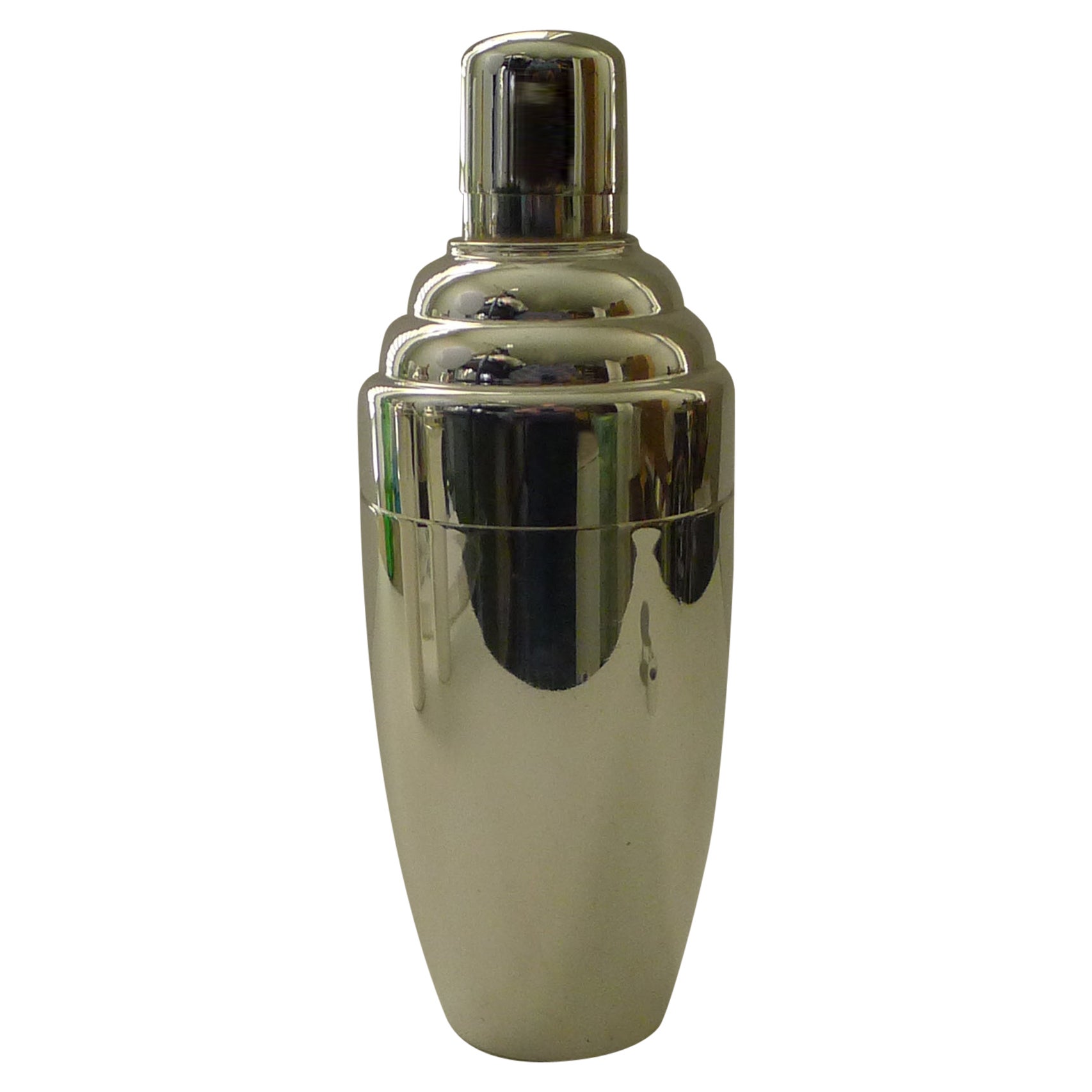 Smart Art Deco Cocktailshaker von Gaskell & Chambers, ca. 1940