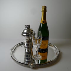 Smart Art Deco Silver Plated Cocktail Tray by Walker & Hall