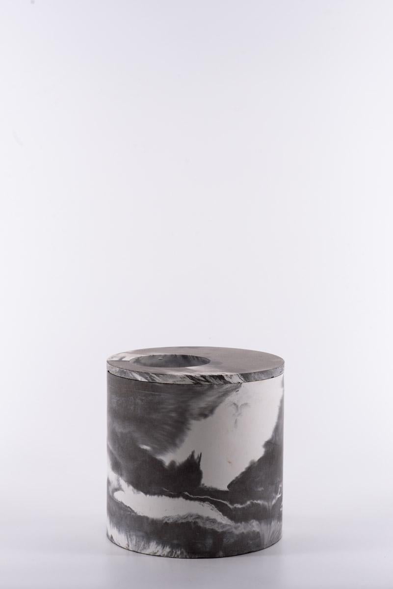 Molded Smart Concrete Vase Handmade in Italy, Mod.I For Sale