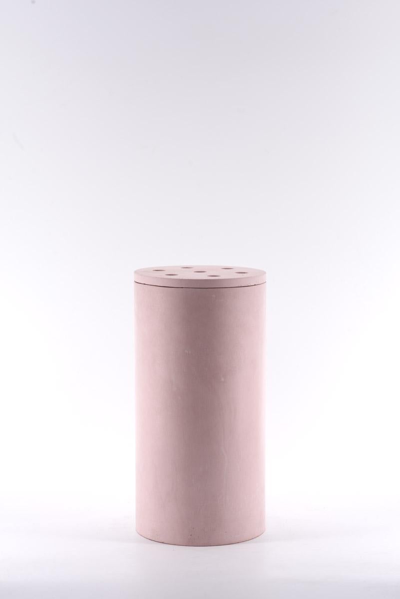 Molded Smart Concrete Vase Handmade in Italy, Mod.II For Sale