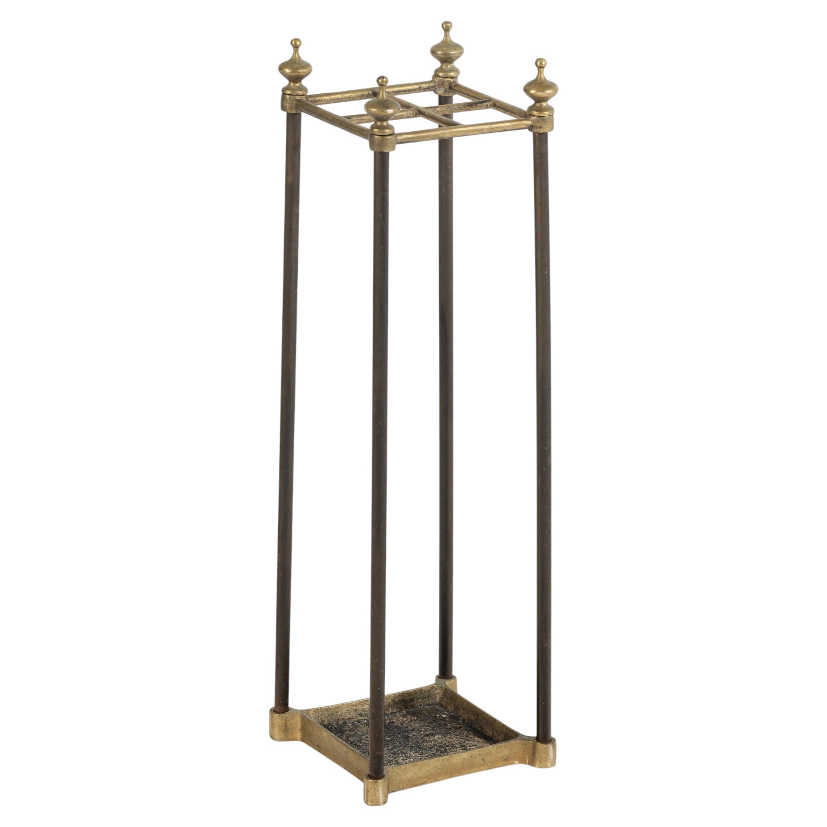 Smart Early 20th Century Brass & Iron Stick or Umbrella Stand