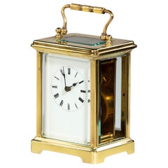 Smart Early 20th Century French Brass Encased Carriage Clock