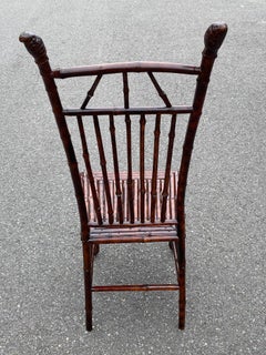Smart English Bamboo Desk Chair with Faux Tortoise Finish