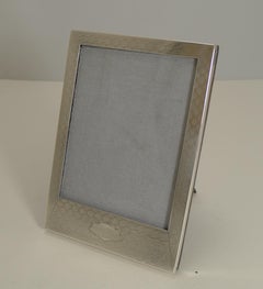 Smart English Sterling Silver Photograph / Picture Frame, 1927