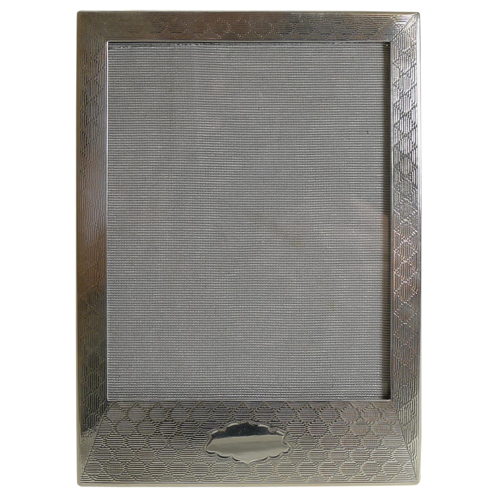 Smart English Sterling Silver Photograph / Picture Frame, 1927