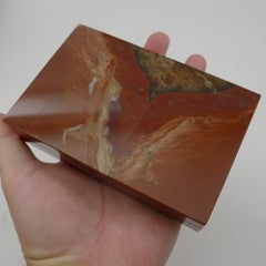 Smart Italian Red Jasper Stone Box c.1950