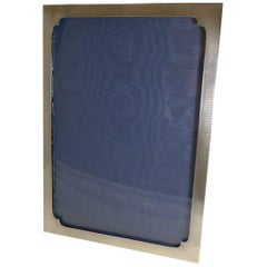 Smart Large Art Deco English Sterling Silver Photograph Frame, 1928 Smart Large Art Deco English Sterling Silver Photograph Frame, 1928