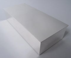Smart & Moderne amerikanische Schreibtischschachtel aus Sterlingsilber von Tiffany