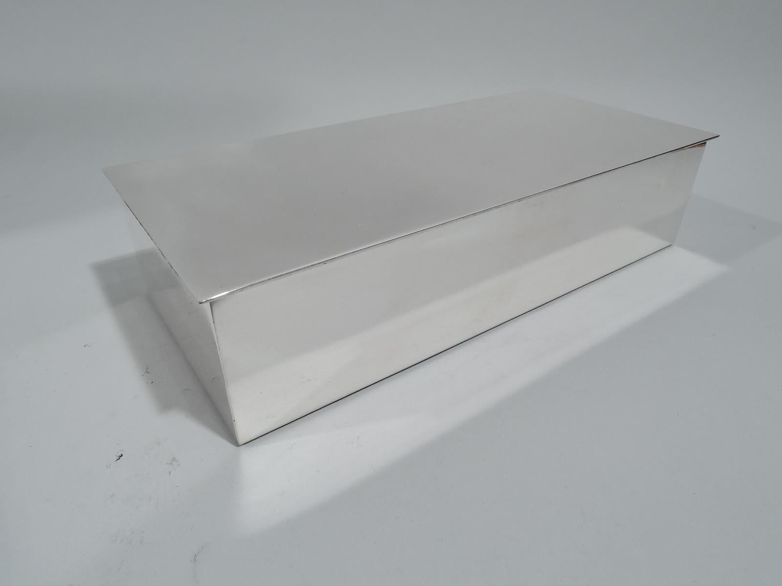 Mid-Century Modern Smart & Modern American Sterling Silver Desk Box by Tiffany