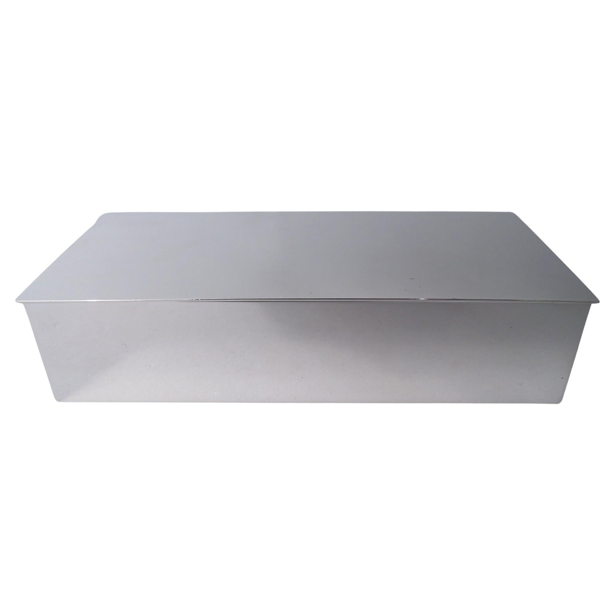 Smart & Modern American Sterling Silver Desk Box by Tiffany