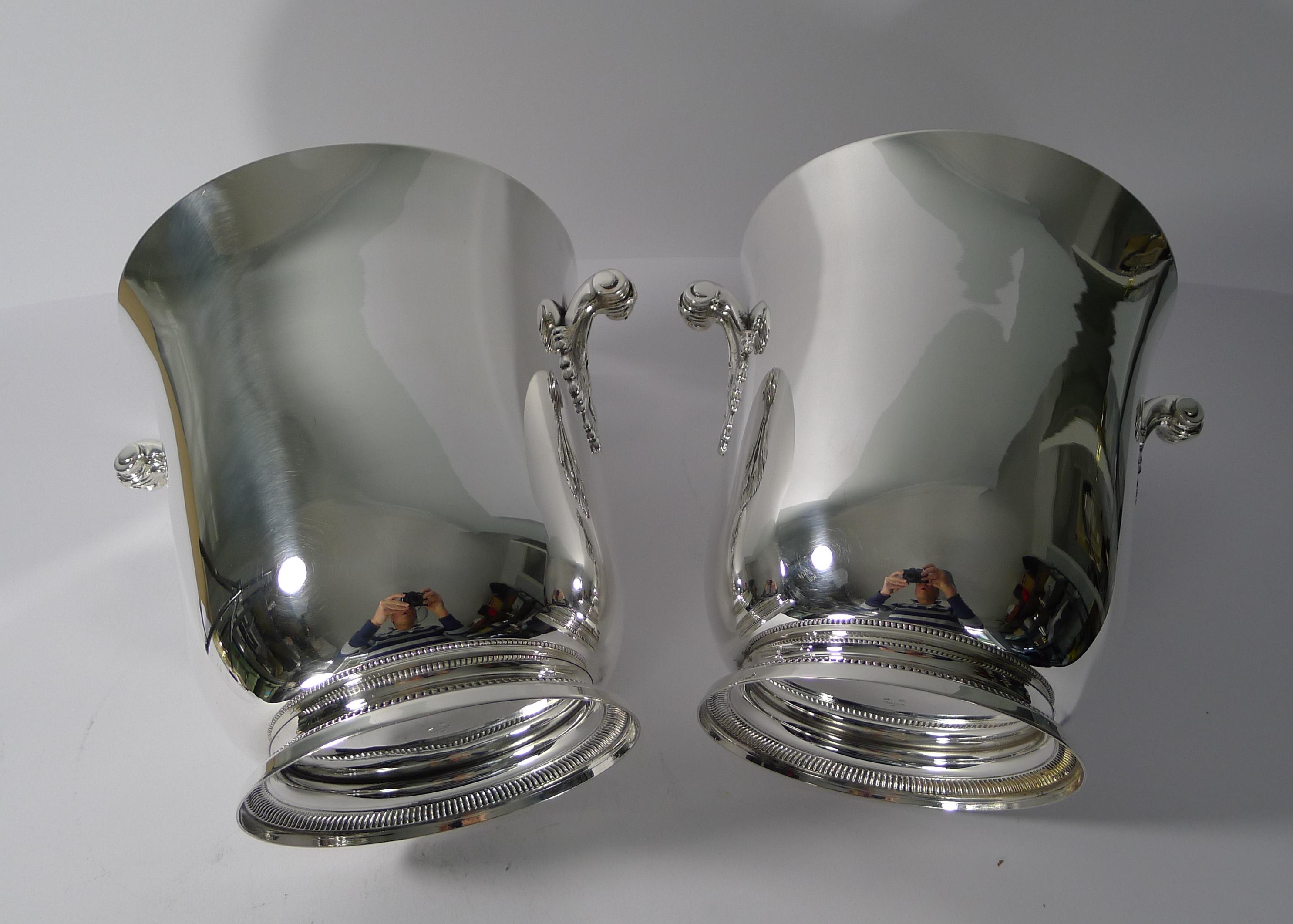 Smart Pair of French Champagne Buckets by Ercuis, circa 1960 6