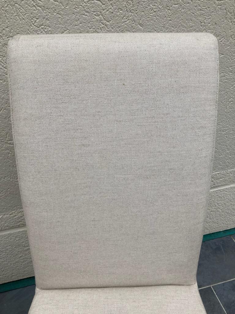 Smart Pair of Upholstered Side Dining Chairs by Palecek In Good Condition In Hopewell, NJ