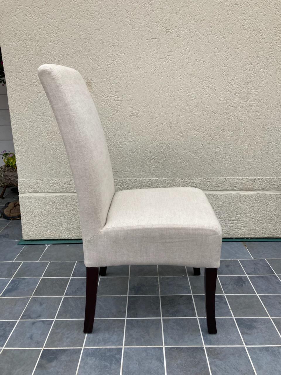 Smart Pair of Upholstered Side Dining Chairs by Palecek 1