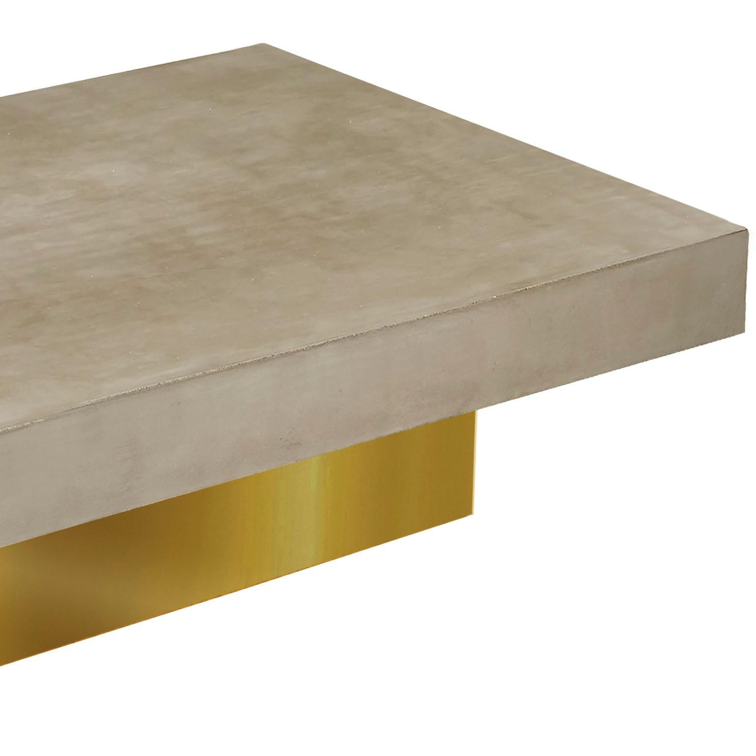 wood and gold coffee table
