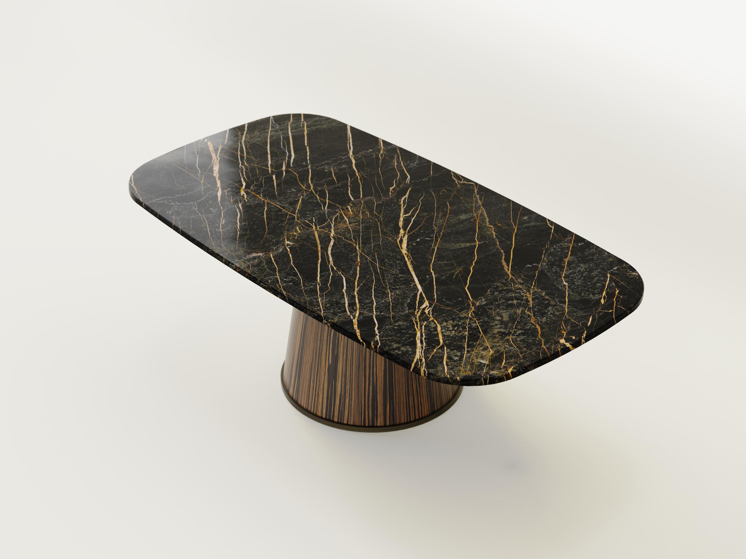 Mesa Inteligente - Moderna Mesa Electrónica Regulable en Altura de Mármol Negro y Madera Moderno en venta