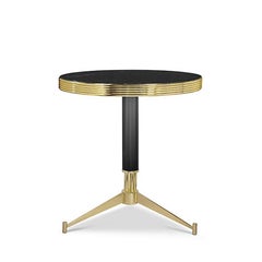 Smartly Side Table with Black Marble Top