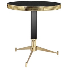 Table d'appoint intelligente avec plateau en marbre noir