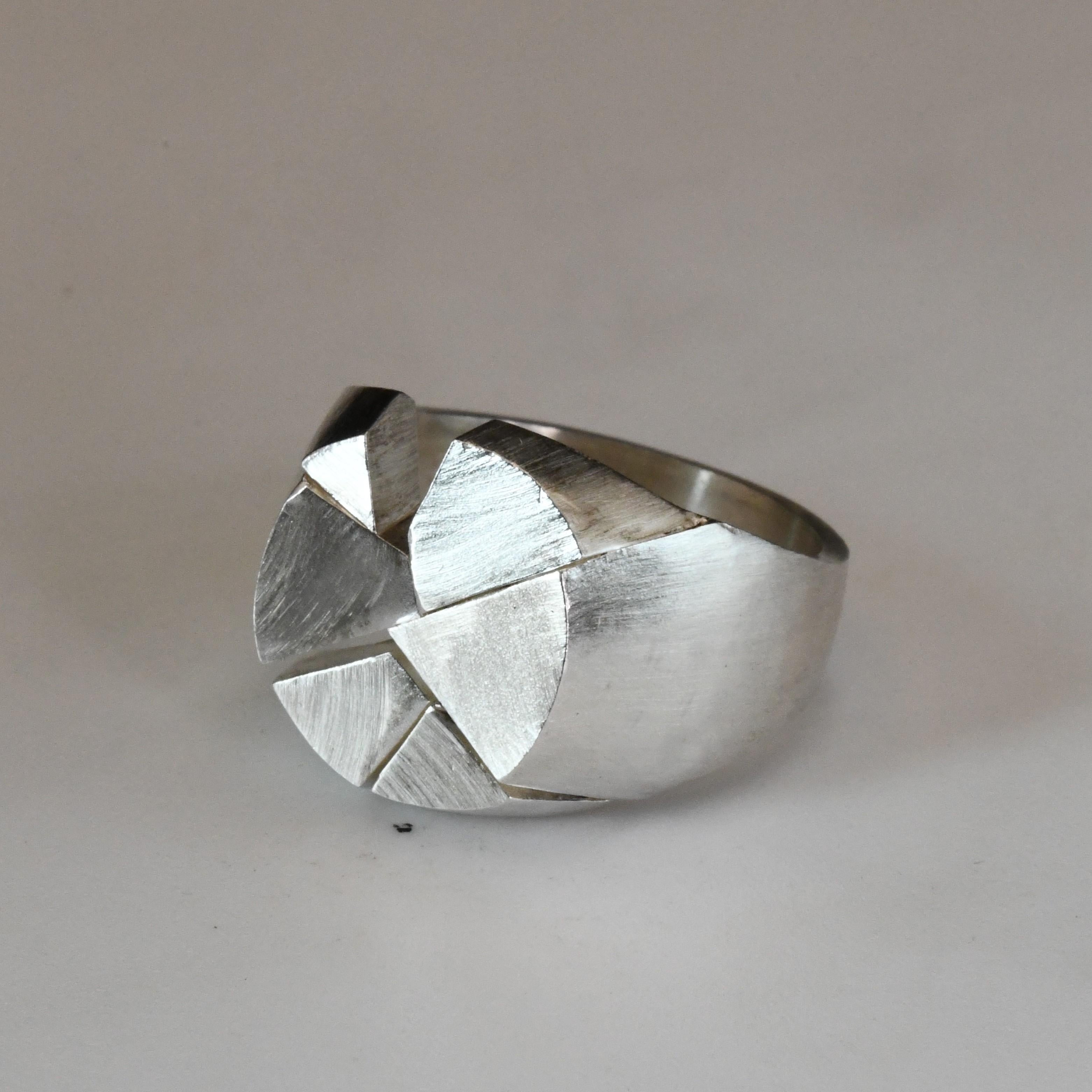 da uomo o donna Anello con sigillo in argento 