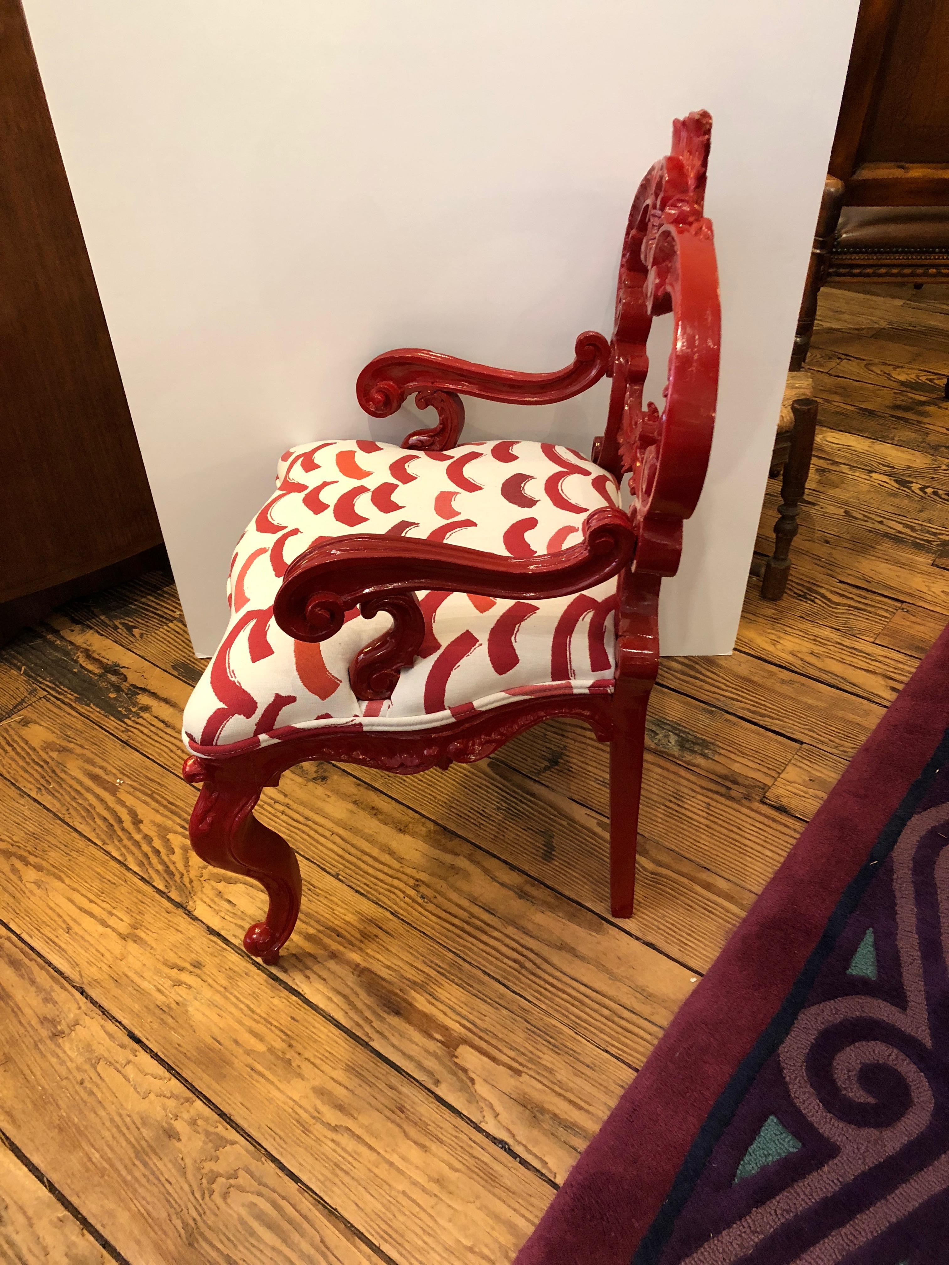 Smashing Designer Diminutive Laquer Rococo Chair 2