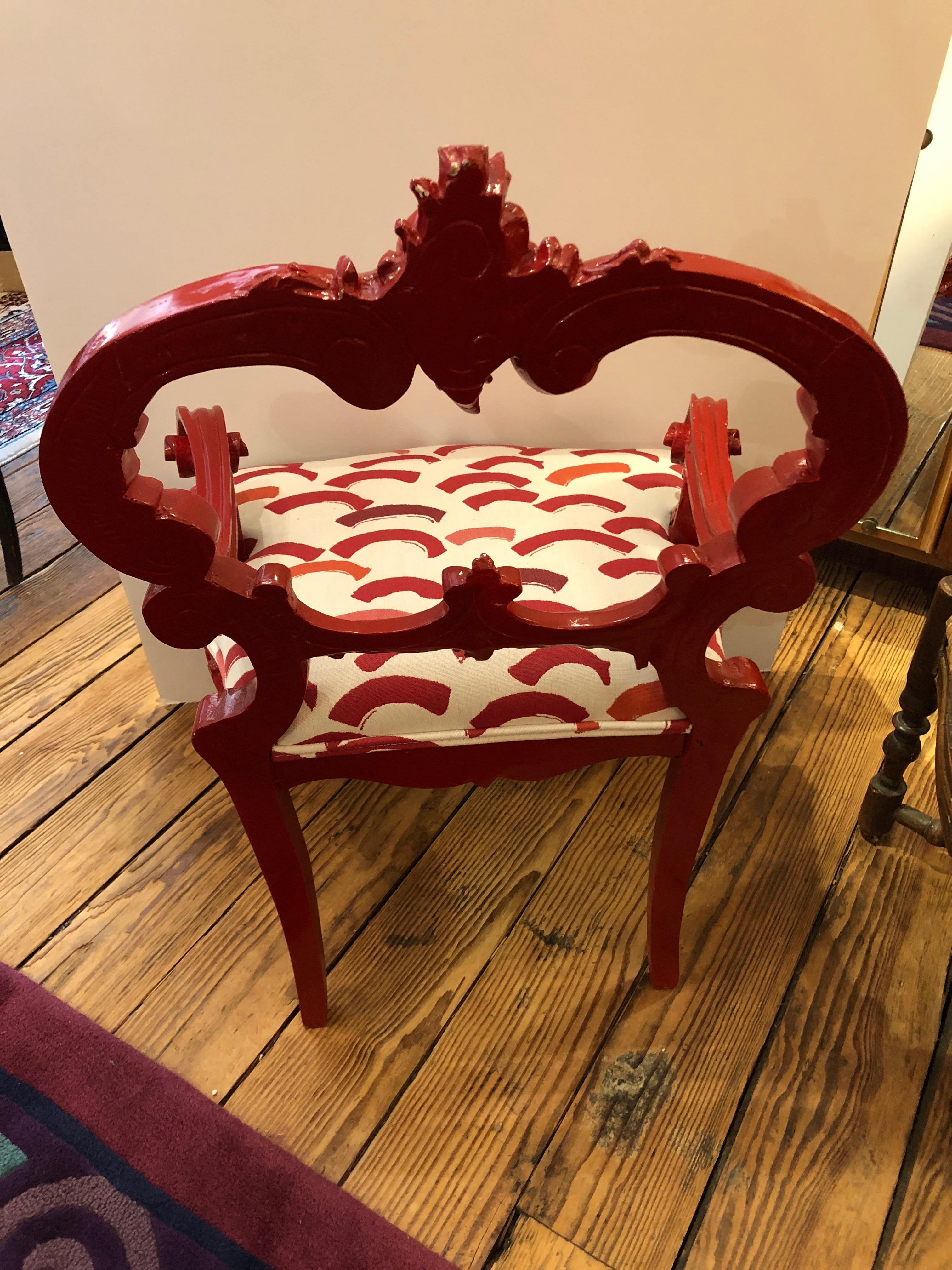 Smashing Designer Diminutive Laquer Rococo Chair 3