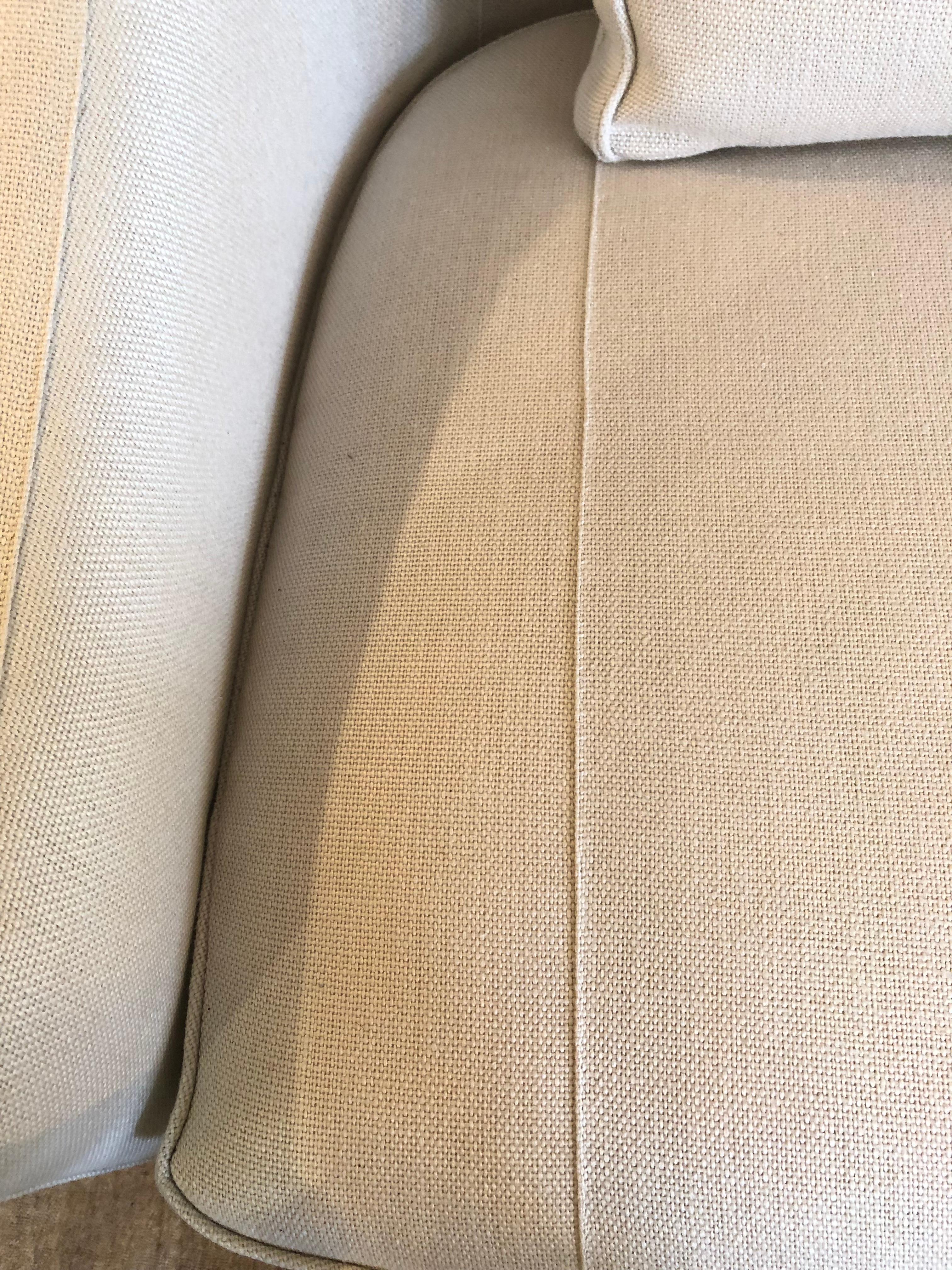 American Smashing off White Upholstered Sofa by Baker