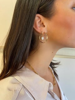 Smaug Plain 14k Rose Gold Large Hoop Earrings by Selda Jewellery