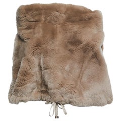 S'Max Mara Beige Rabbit Fur Cape One Size