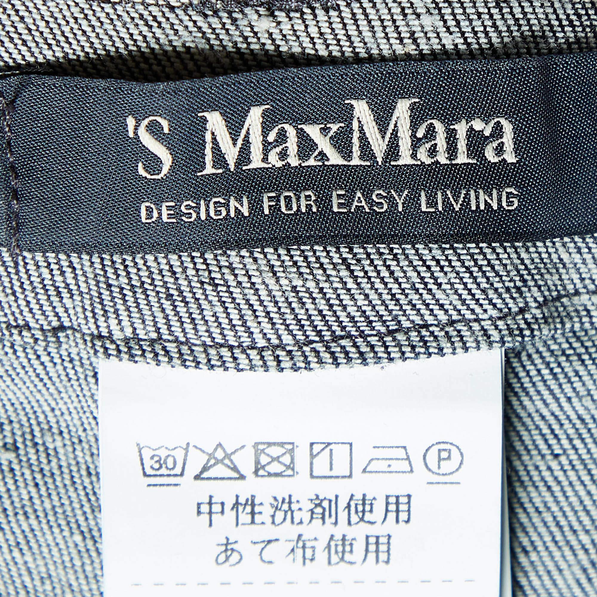 S'Max Mara Blue Denim Wide Leg Jeans L Waist 31