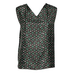 S
Max Mara Pink 
Grey Printed Silk Sleeveless Top M