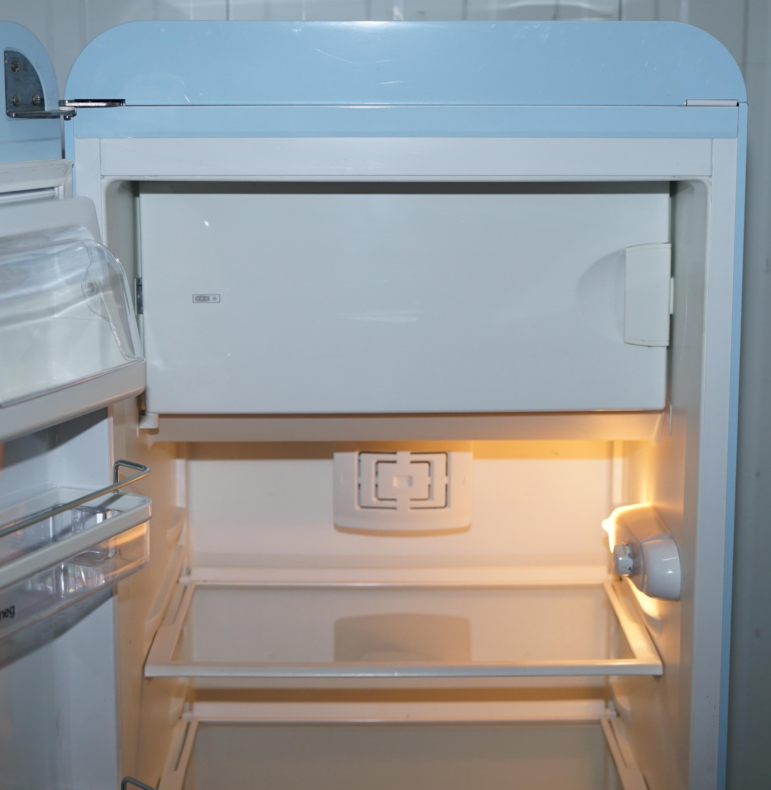 Smeg Pastel Blue Fab 28l Fridge Freezer Stunning Classic American 5