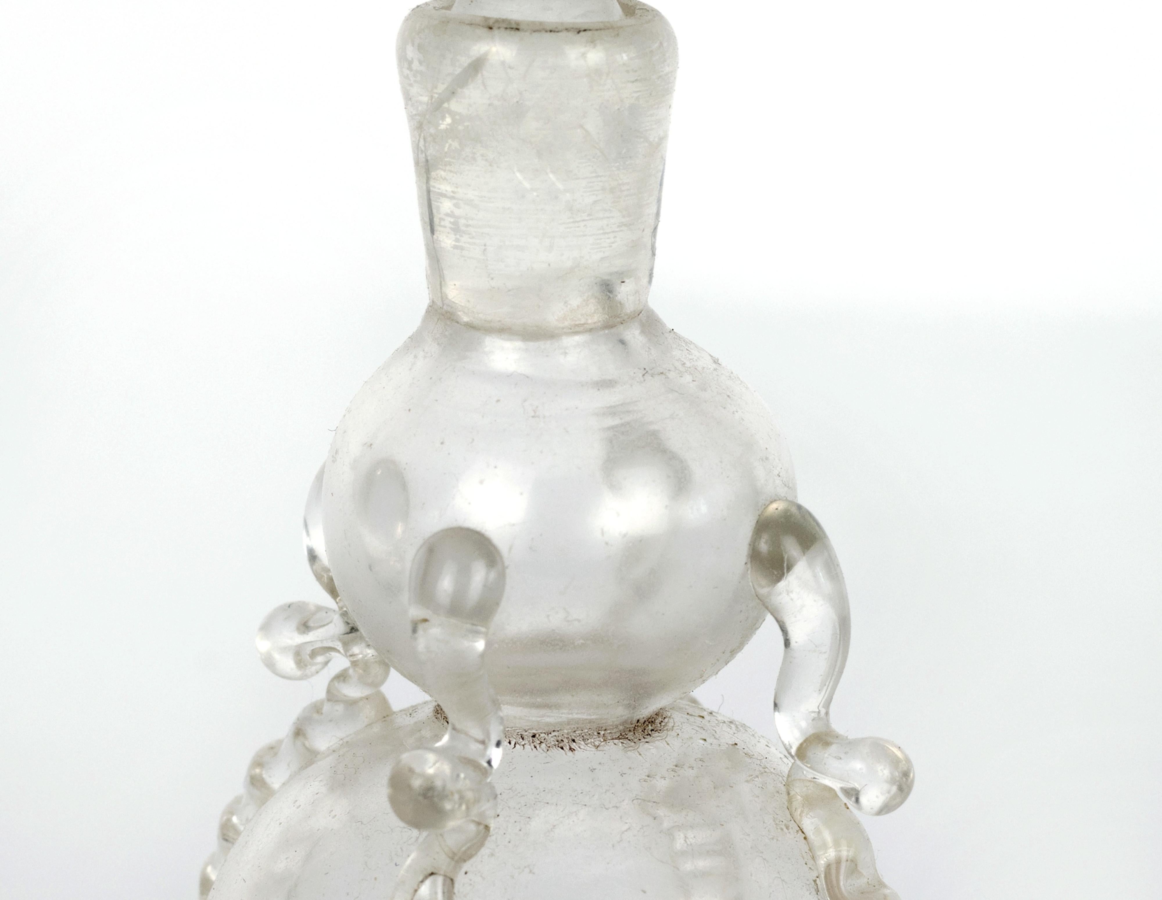 Smelling Glass Bottle Adorned With Ribbons, 20th Century For Sale 1