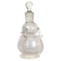 Smelling Glass Bottle Adorned With Ribbons, 20th Century