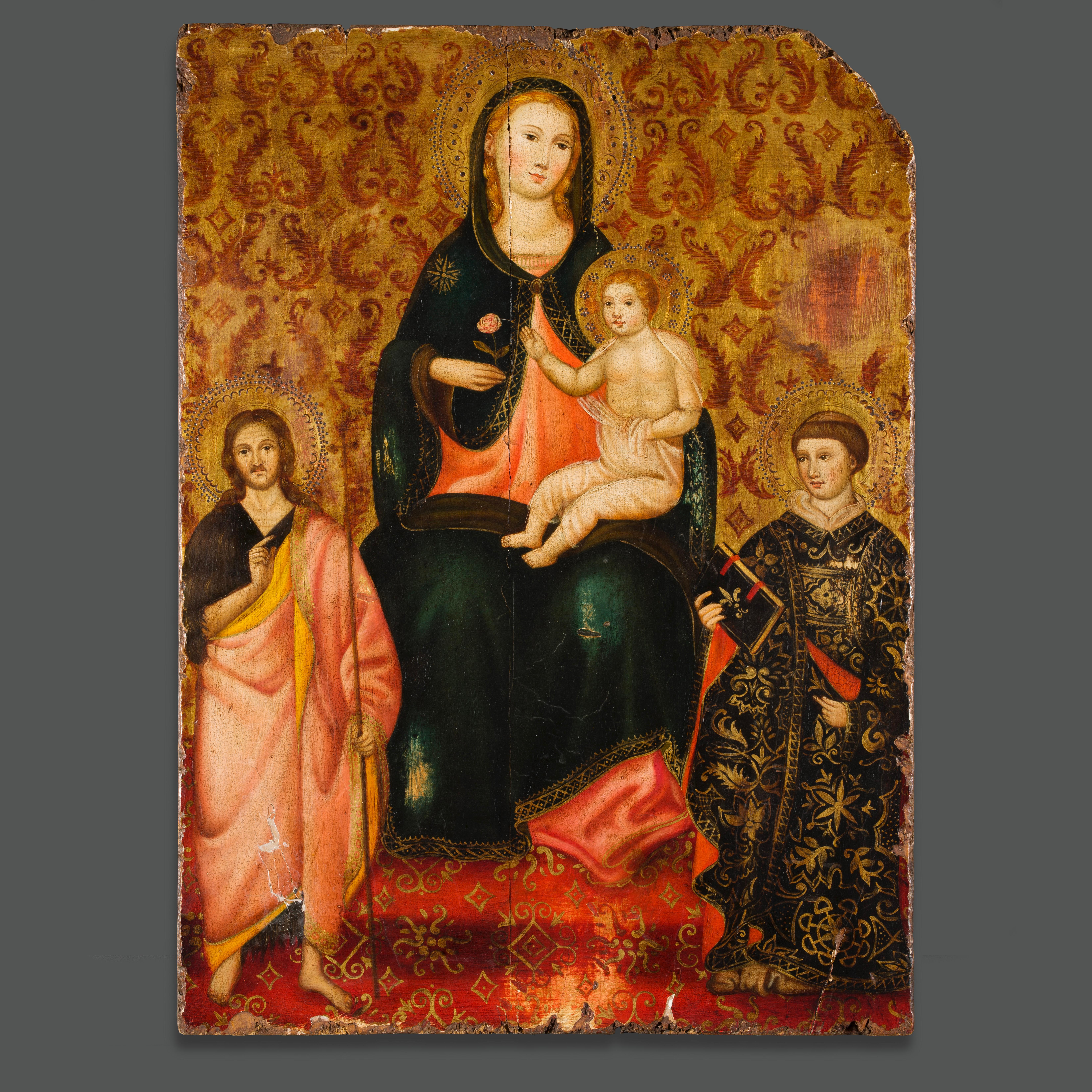 Peinture italienne expertisée du XIVe siècle avec fond d'or sur panneau en vente 6