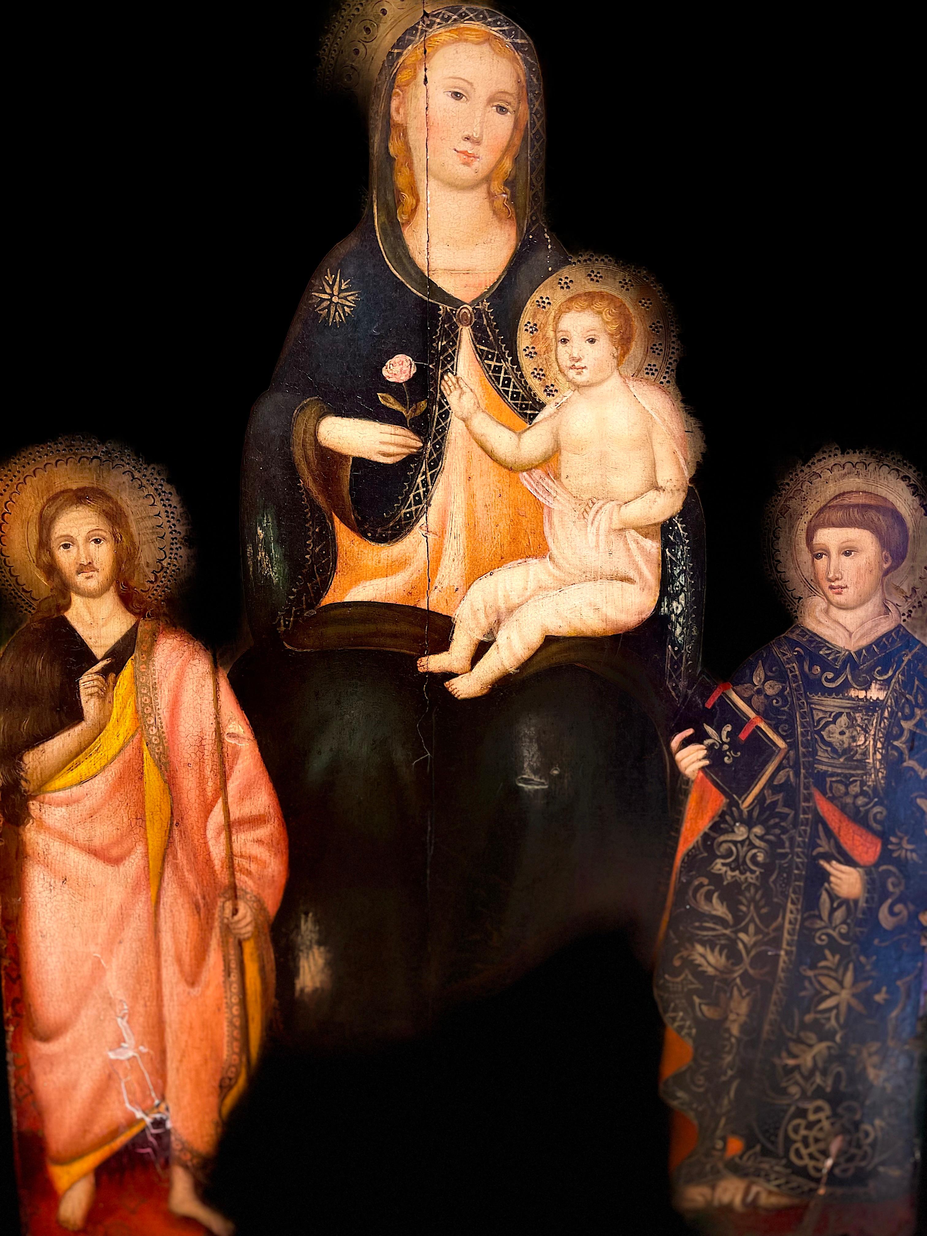 Peinture italienne expertisée du XIVe siècle avec fond d'or sur panneau en vente 12
