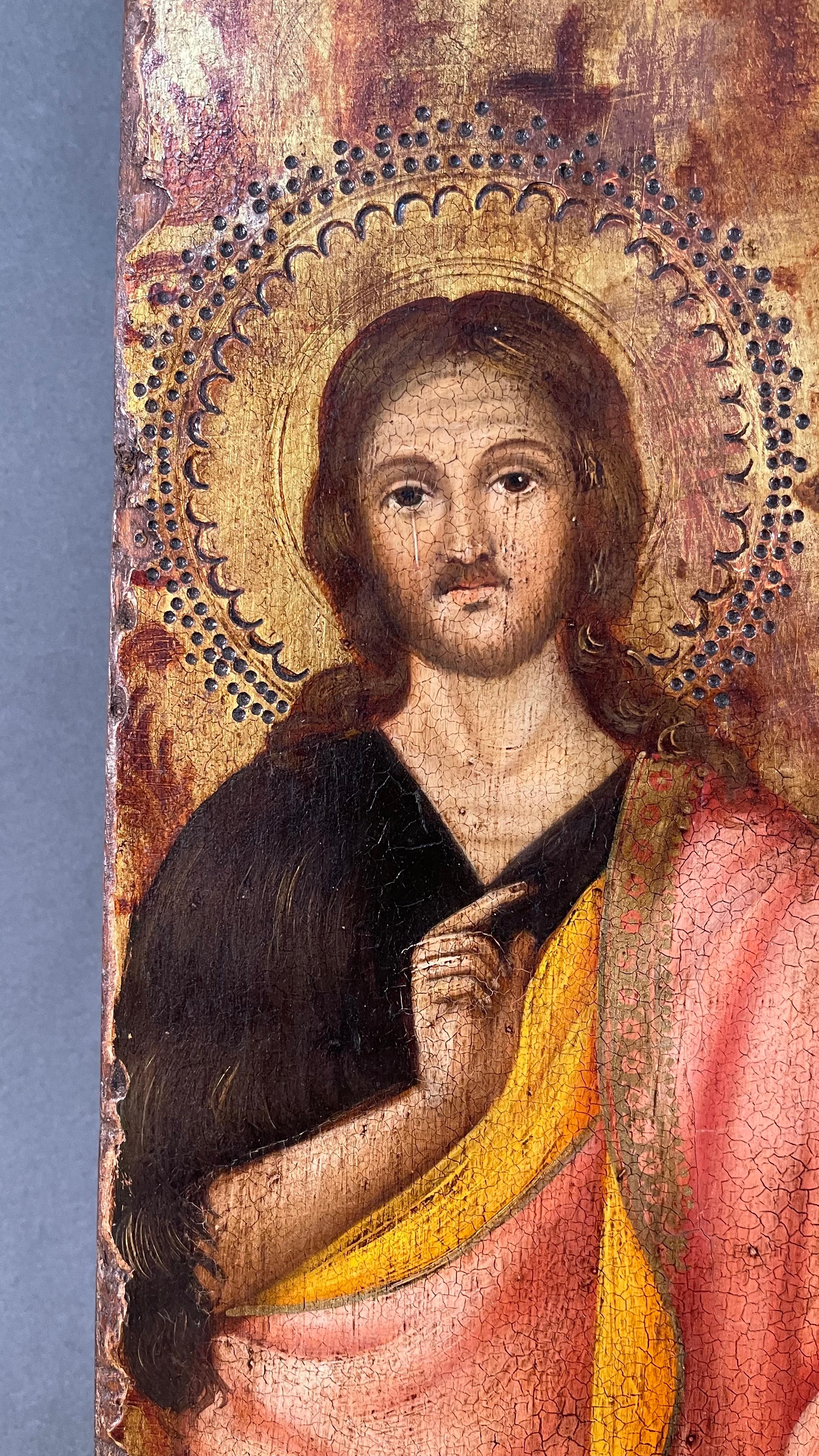 Peinture italienne expertisée du XIVe siècle avec fond d'or sur panneau - Renaissance Painting par Smeraldo Di Giovanni