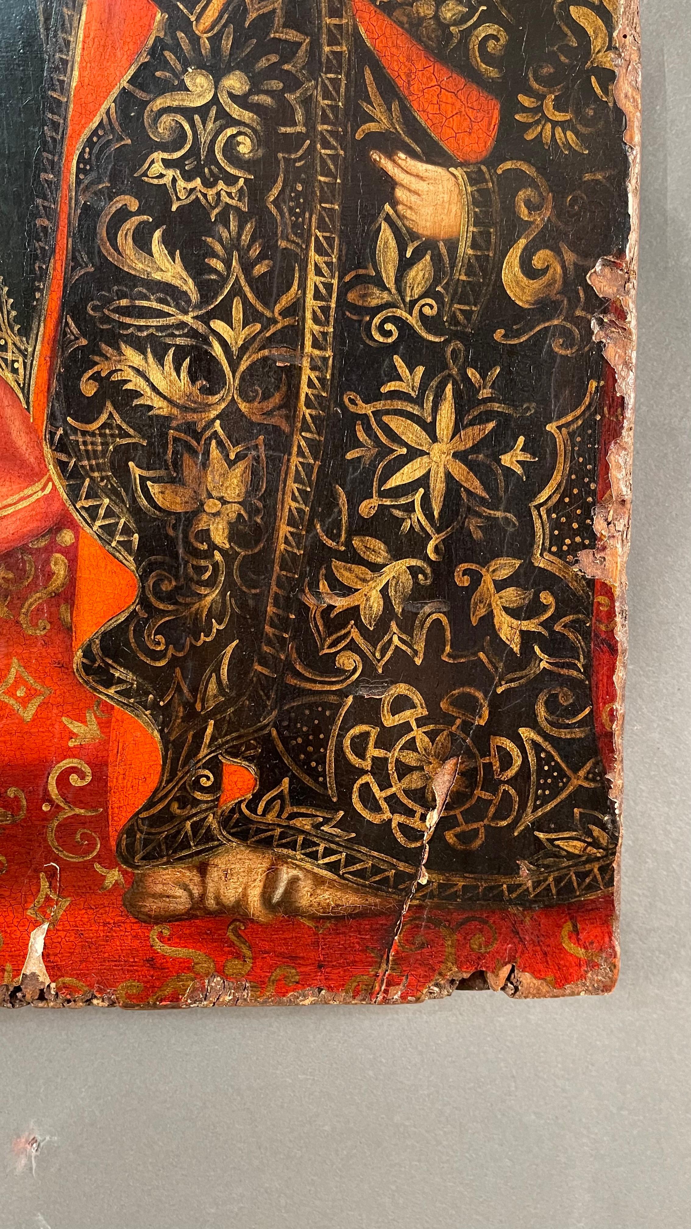 Peinture italienne expertisée du XIVe siècle avec fond d'or sur panneau en vente 3