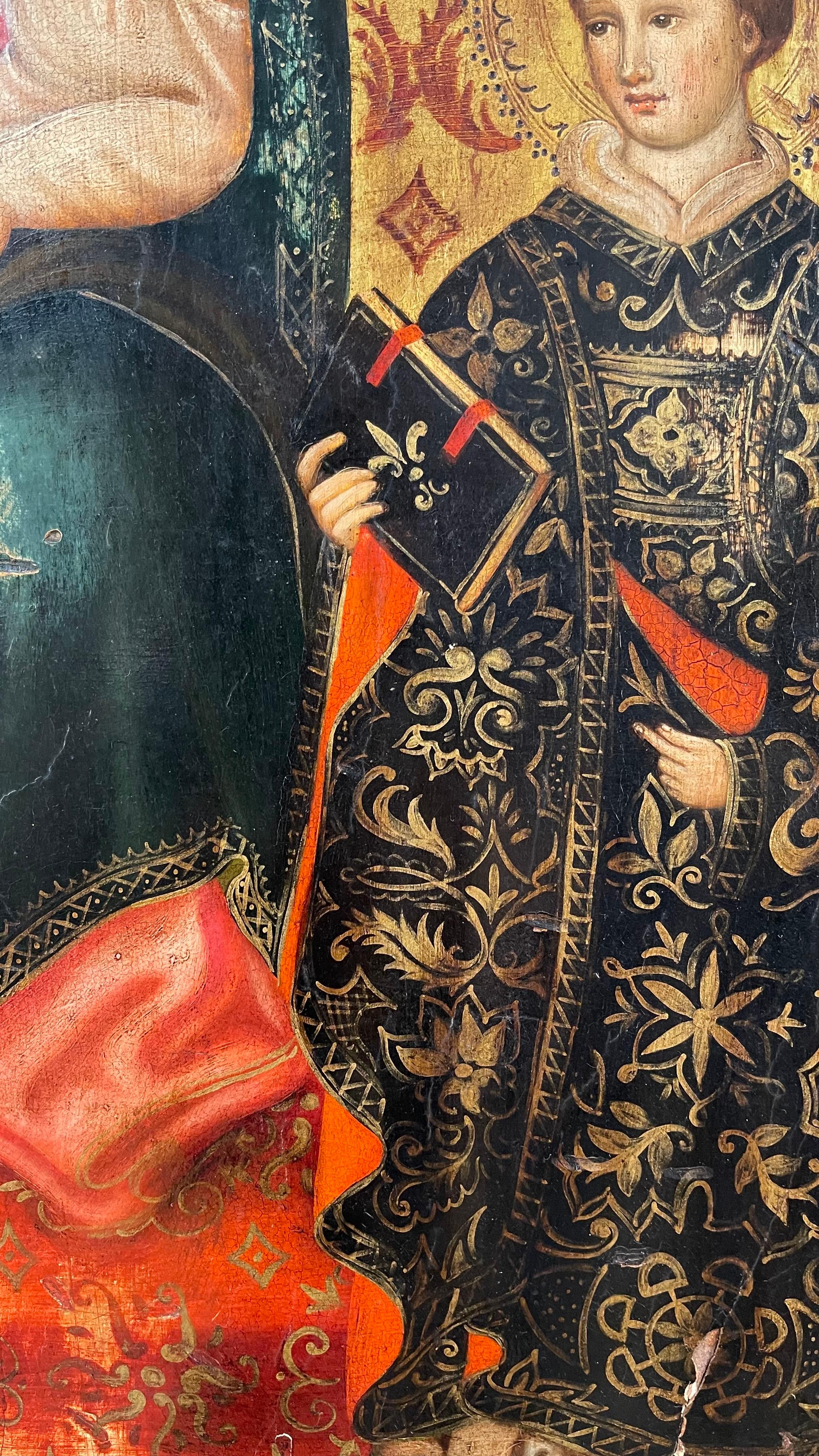 Peinture italienne expertisée du XIVe siècle avec fond d'or sur panneau en vente 4