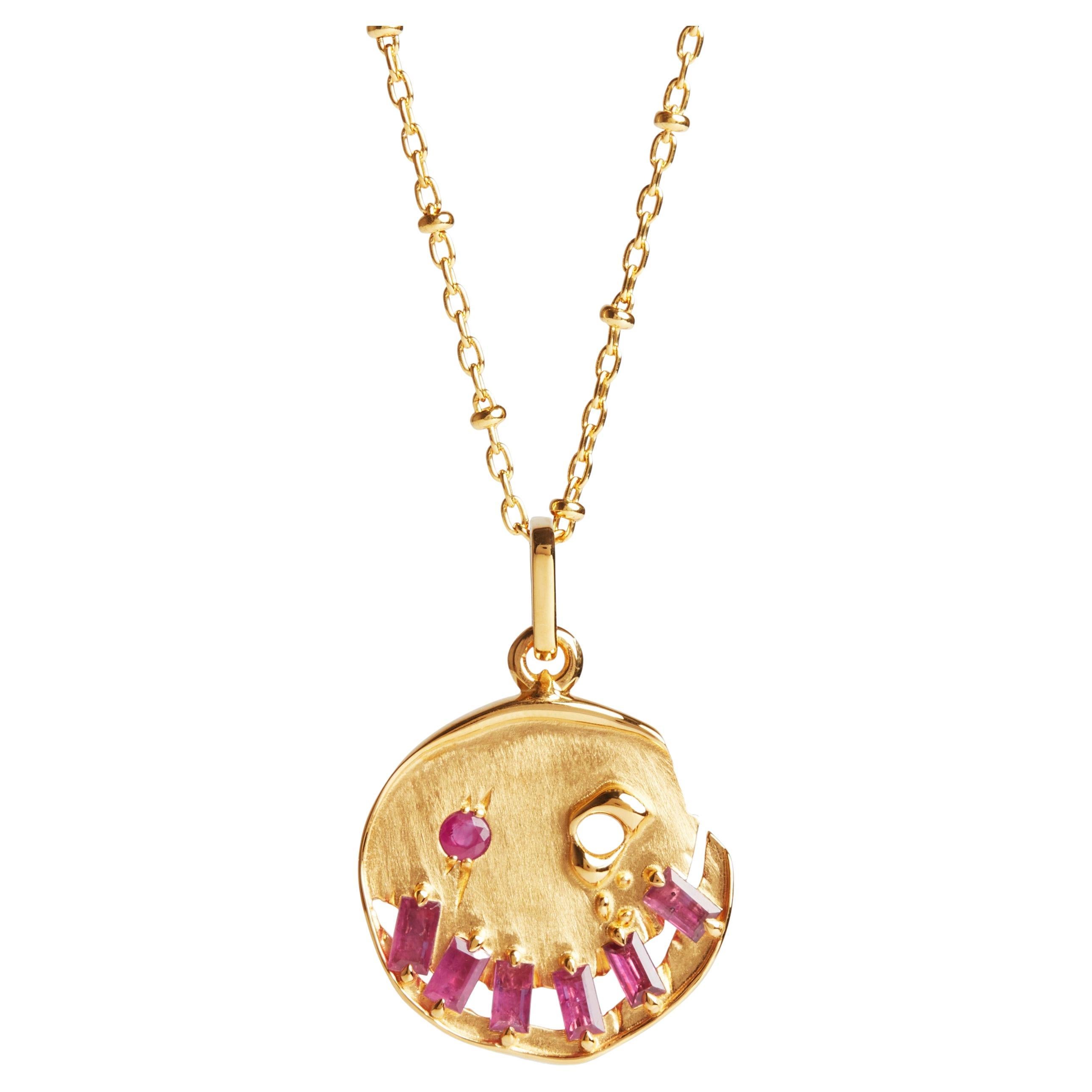 SMILE! – July – Ruby – 18ct Solid Gold For Sale