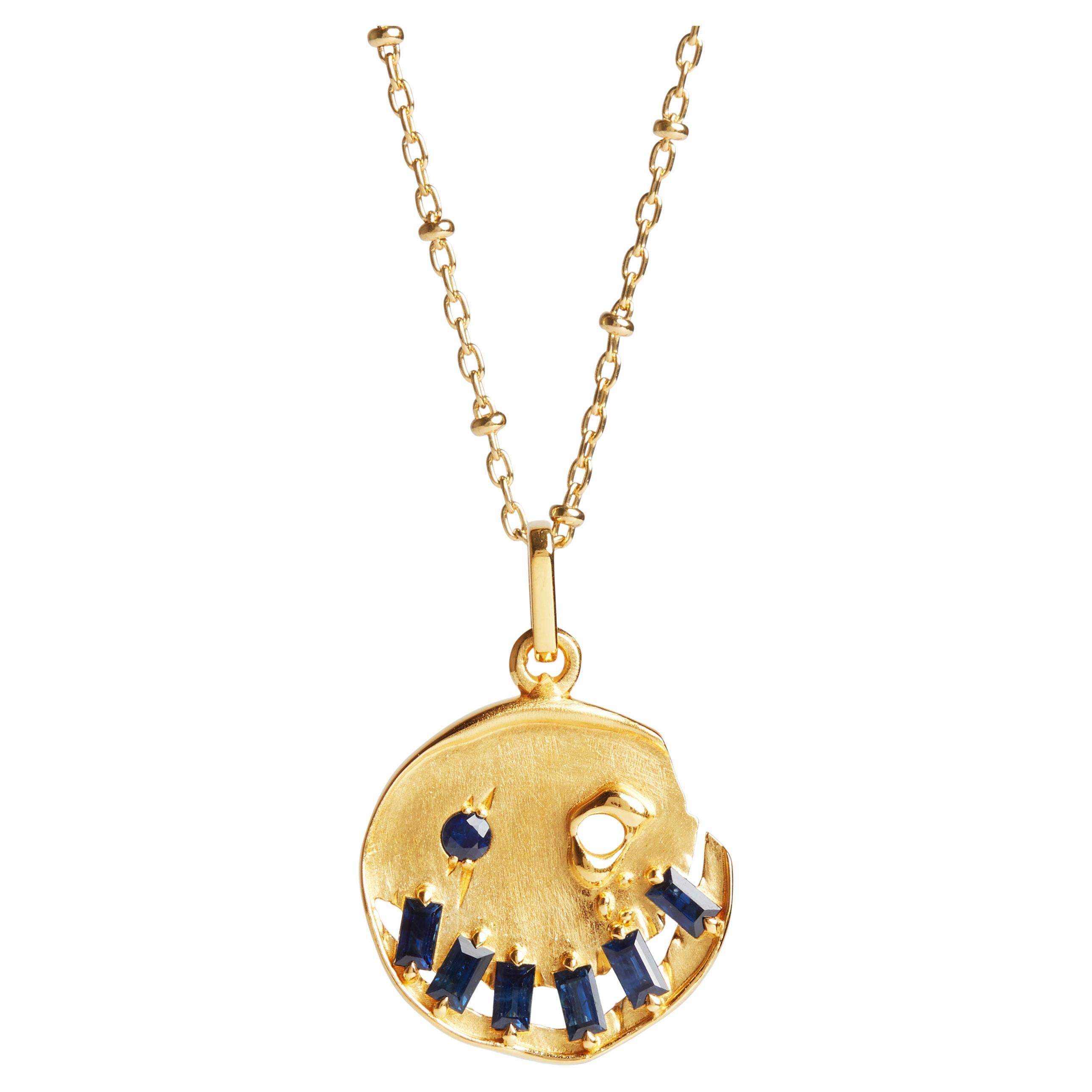 SMILE! – September – Sapphire – 18ct Solid Gold For Sale
