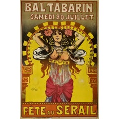 Cartel original de Smiley de hacia 1900 -  Bal Tabarin